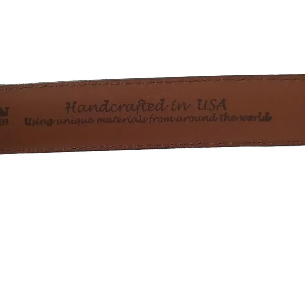 Leegin Genuine Leather Belt Brown Men's Size 32 Handcrafted in‎ USA 20308